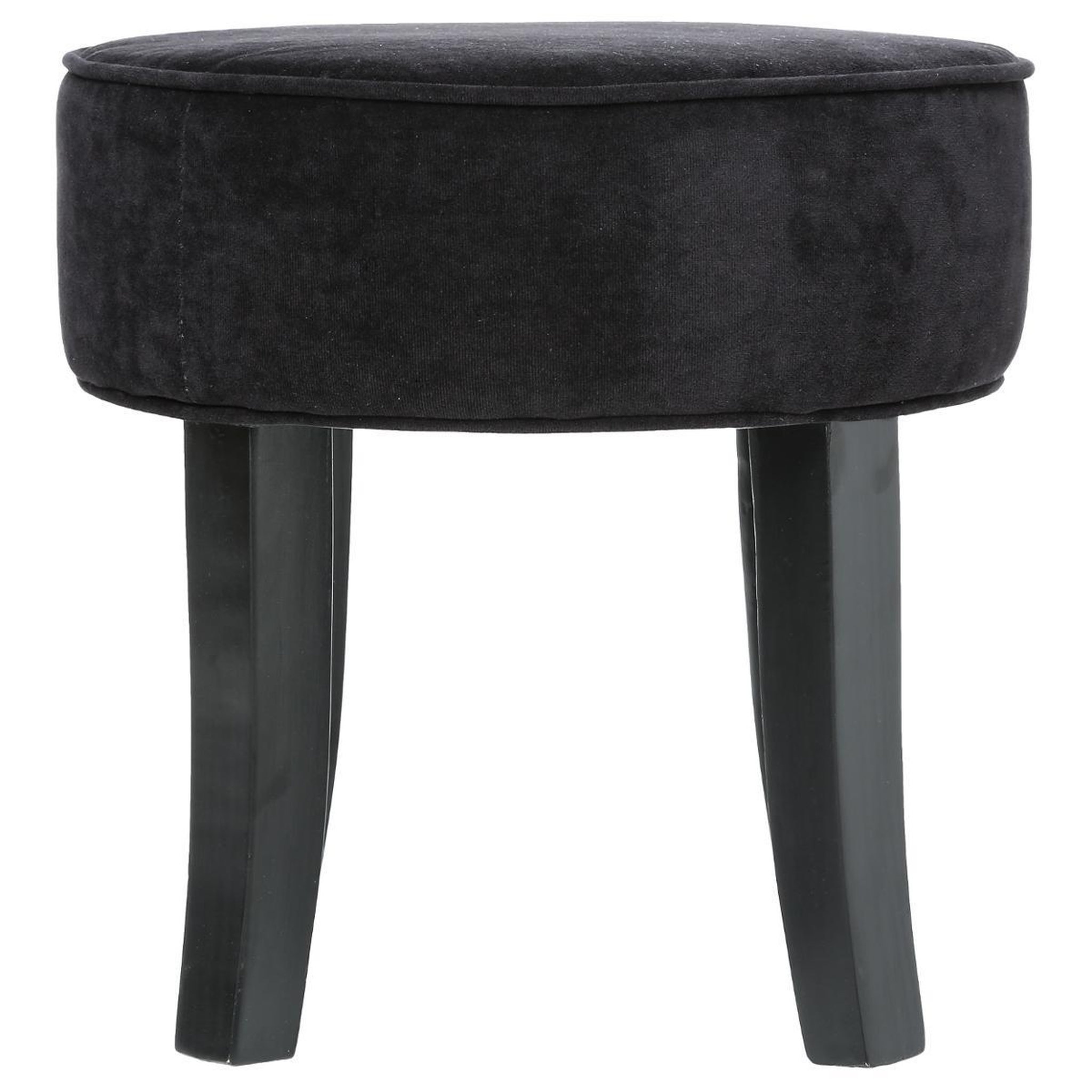 Voir la diapositive 2 : ATMOSPHERA Tabouret en velours  adriel  35cm noir