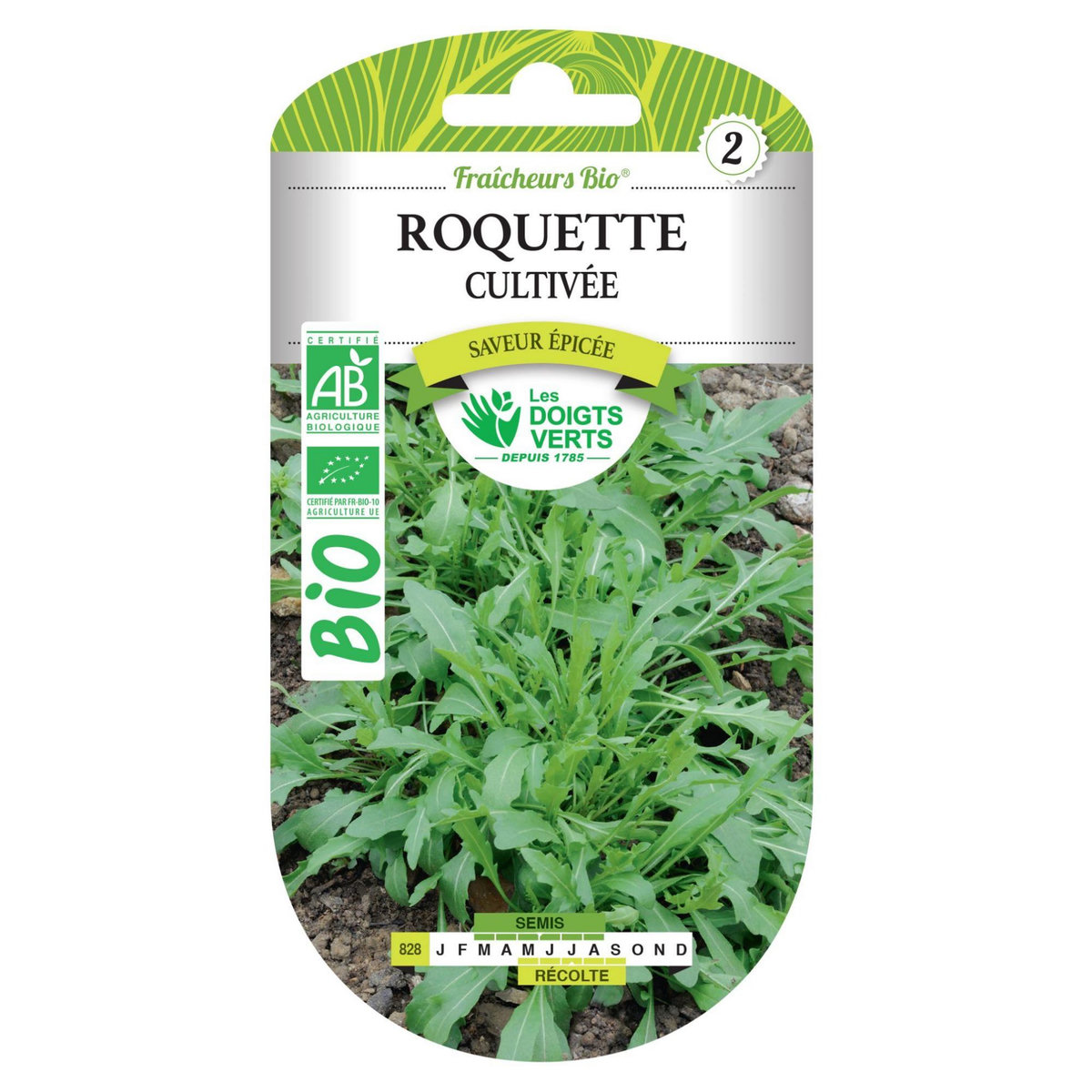 LES DOIGTS VERTS Graines de roquette cultivée BIO Les Doigts Verts