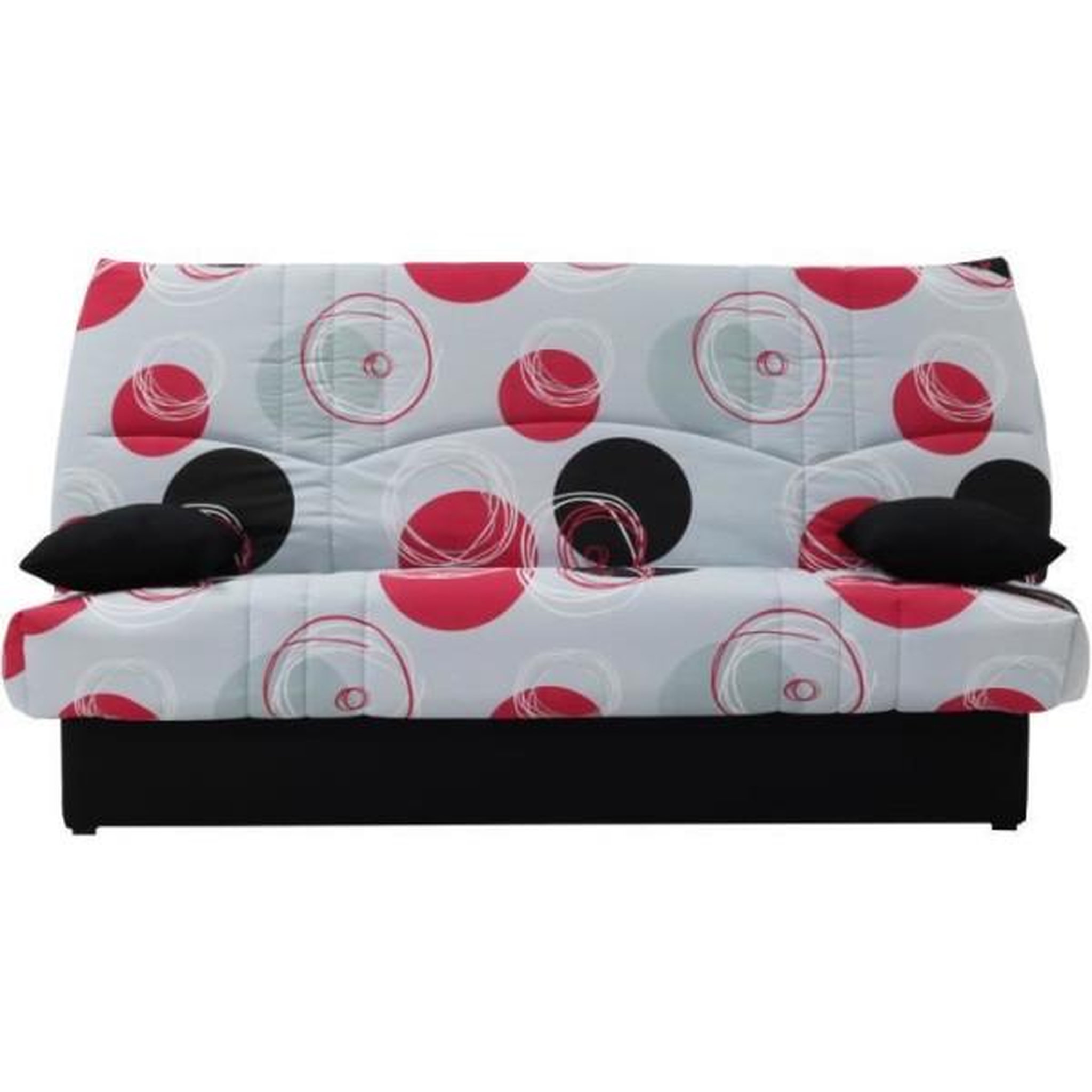 MARKET24 Clic clac 3 places DREAM - Tissu 100% Coton imprimé Planete - Couchage 125x190 cm - L190 x P92 x H96 cm
