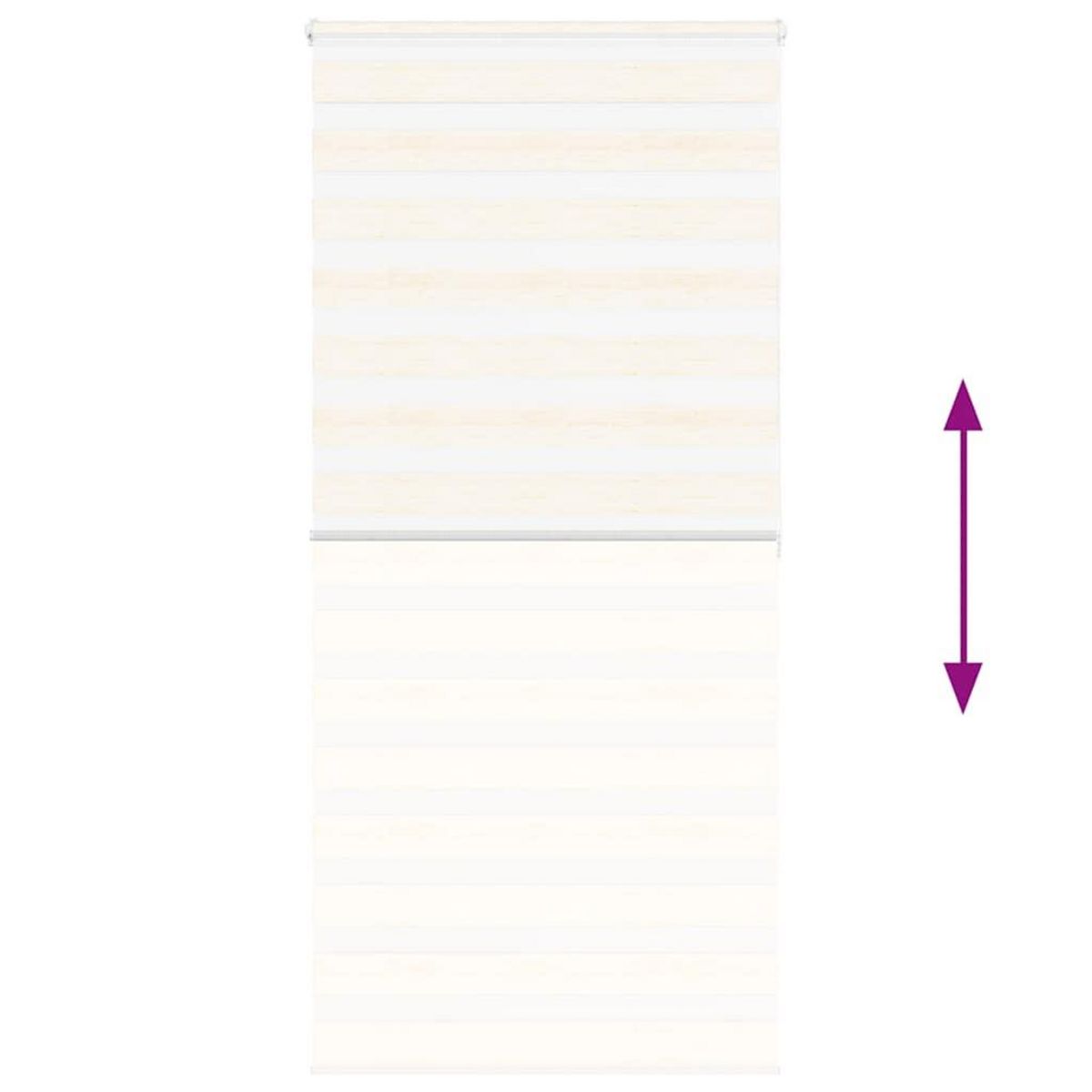 VIDAXL Store zebre beige marbre largeur du tissu 95,9 cm polyester