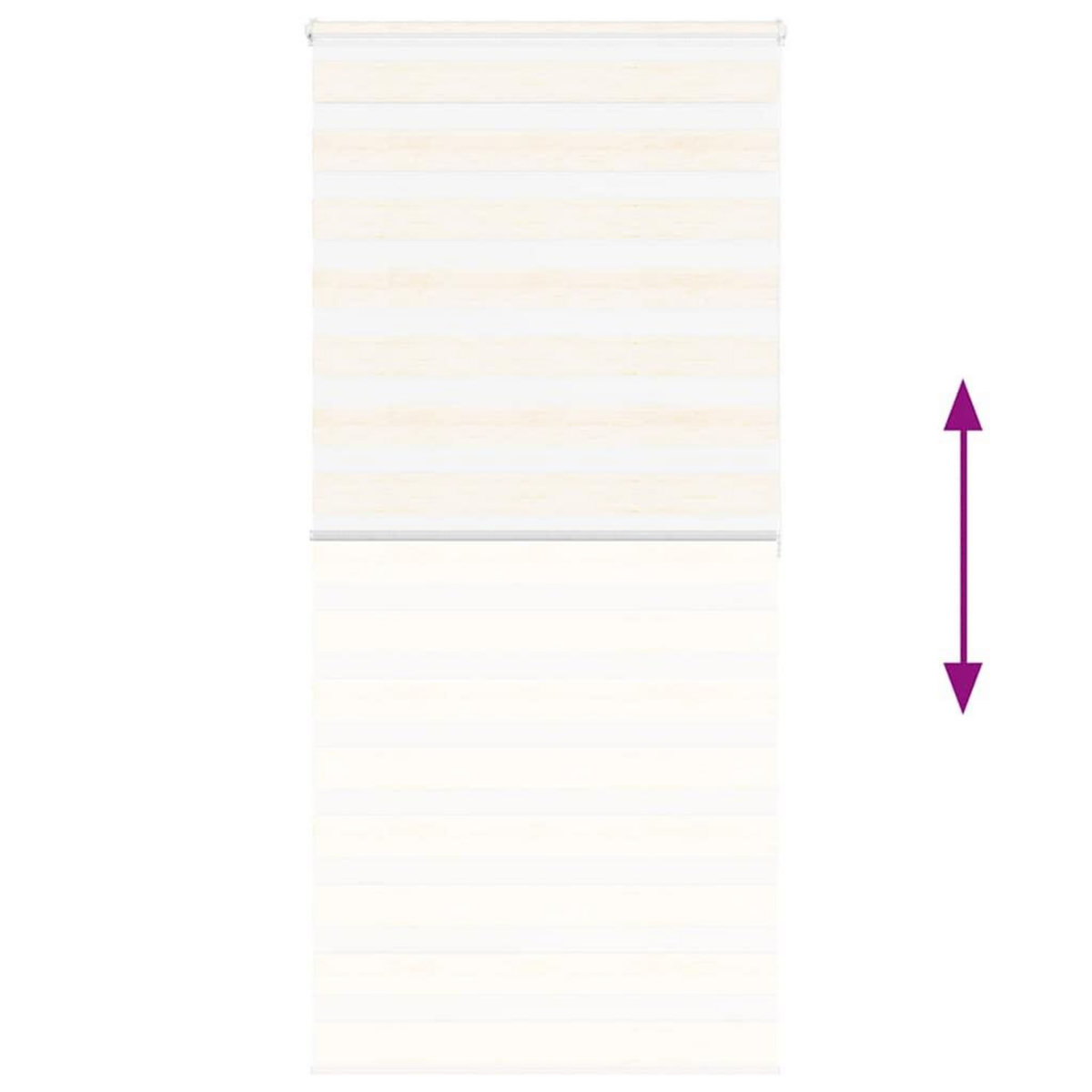 VIDAXL Store zebre beige marbre largeur du tissu 95,9 cm polyester