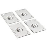 VIDAXL Couvercles de plateau 4 pcs GN 1 4 Acier inoxydable