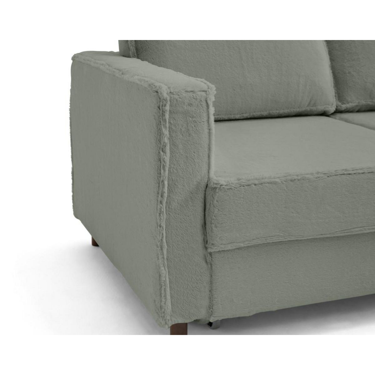 LISA DESIGN Jake - canapé d'angle droit 5 places convertible en fausse fourrure