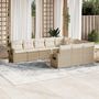 Voir la diapositive 1 : VIDAXL Salon de jardin avec coussins 10 pcs beige resine tressee