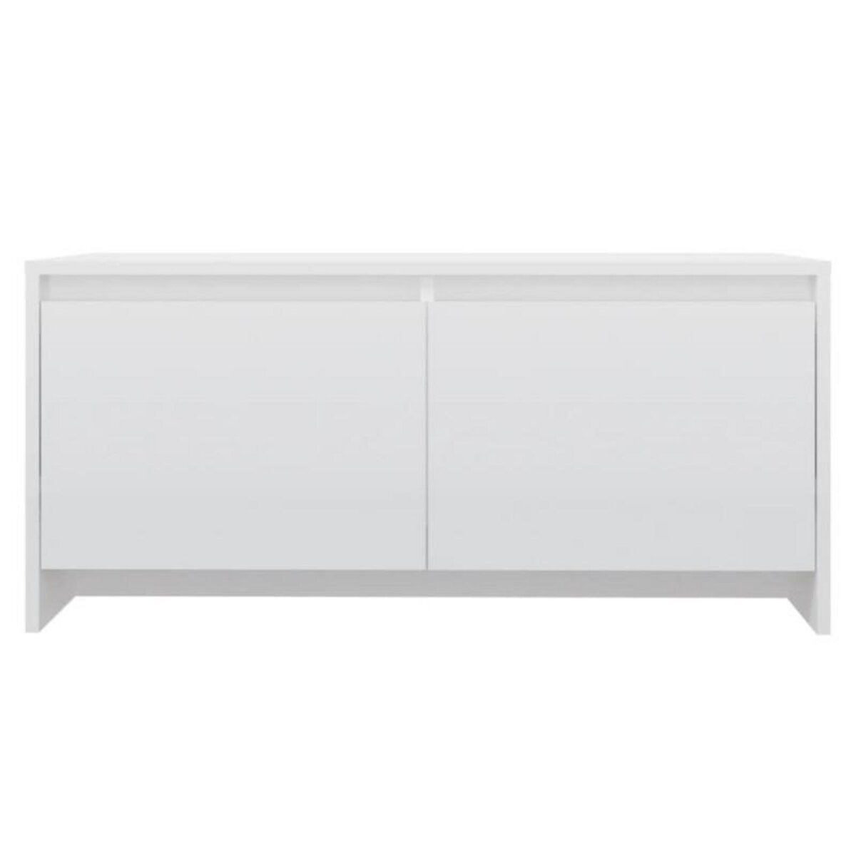 VIDAXL Table basse blanc brillant 90x50x41,5 cm bois d ingénierie