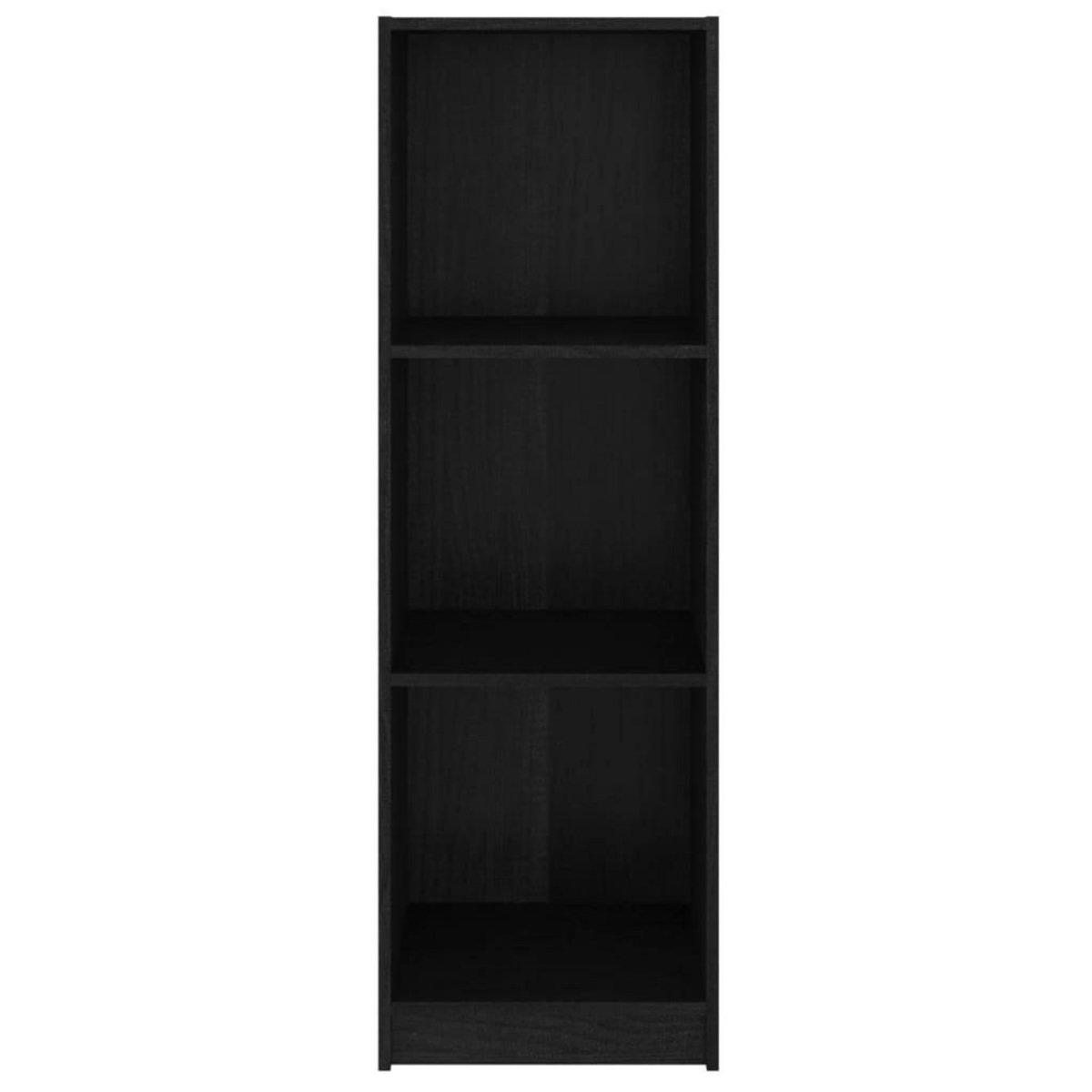 VIDAXL Bibliotheque/Separateur de piece Noir 36x33x110 cm Pin massif