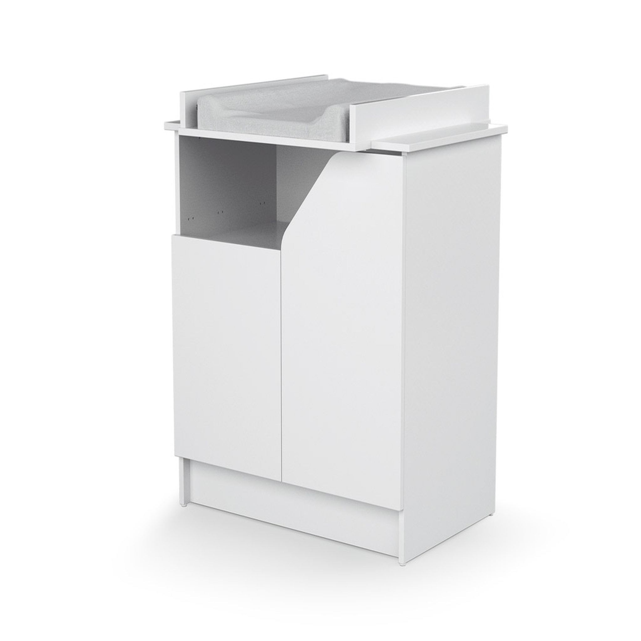 Voir la diapositive 1 : Commode à langer 2 portes CARNAVAL Blanc