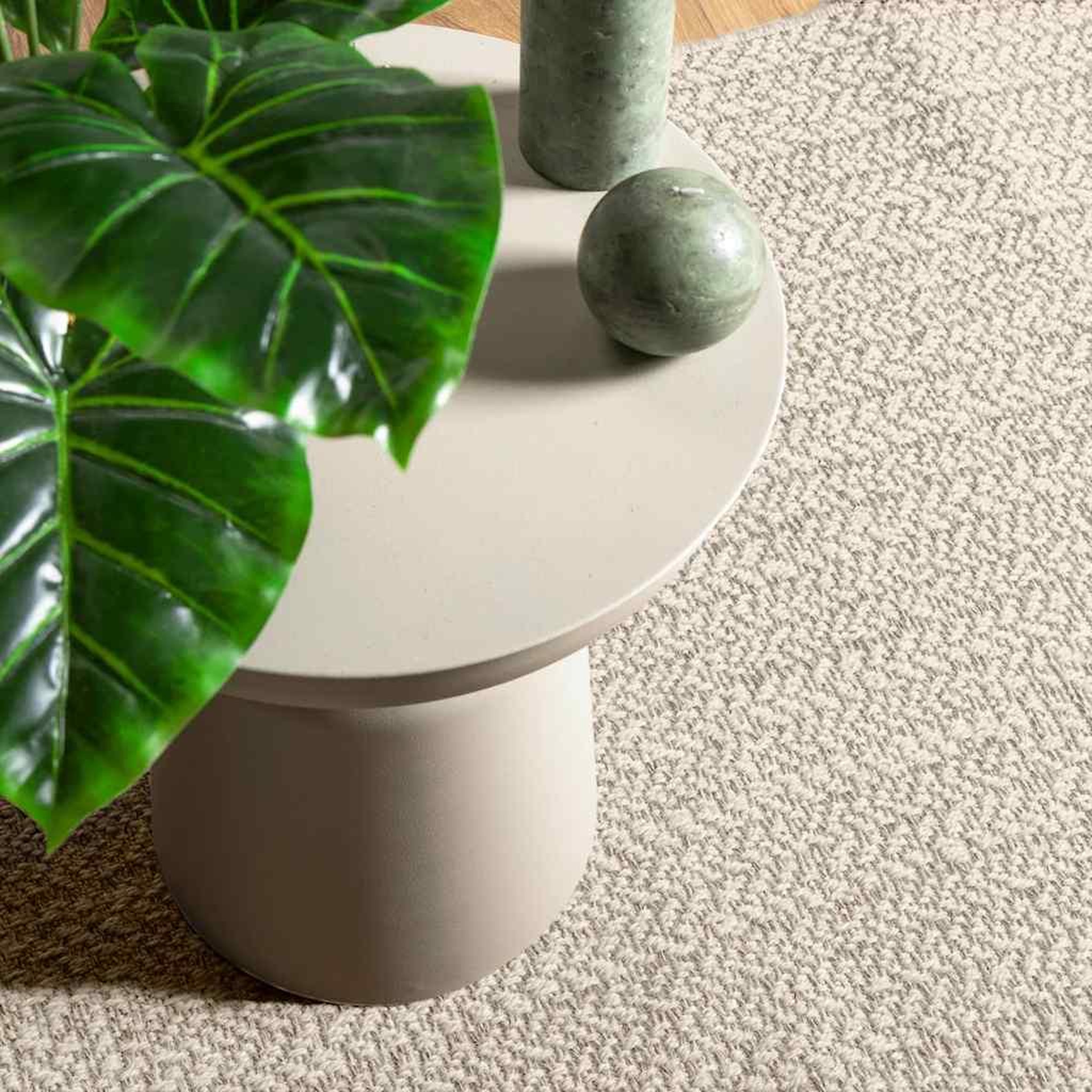 Voir la diapositive 2 : VIDAXL Tapis ZIZUR creme 200x200 cm aspect de jute interieur exterieur