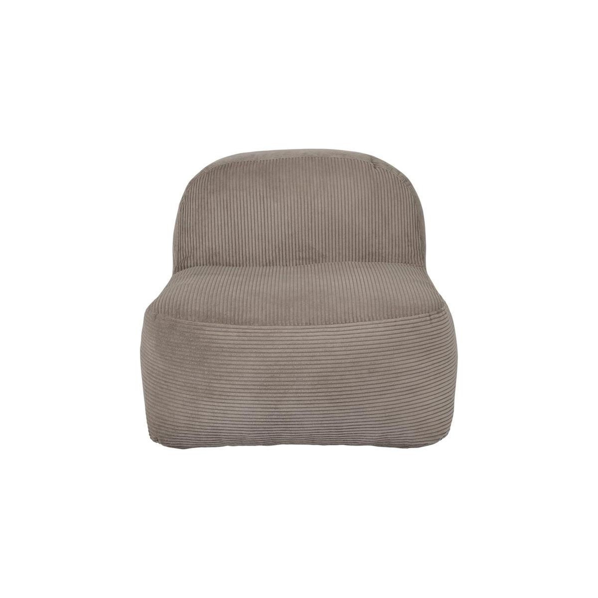 Voir la diapositive 2 : The Home Deco Factory Fauteuil compressé côtelé  scott  85cm taupe