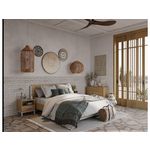 Habitat et Jardin Lit Double  Craft  extractible - Bois - 140 x 200 cm - Marron