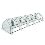 ID MARKET Serre châssis de jardin spéciale forçage L. 300 CM blanche