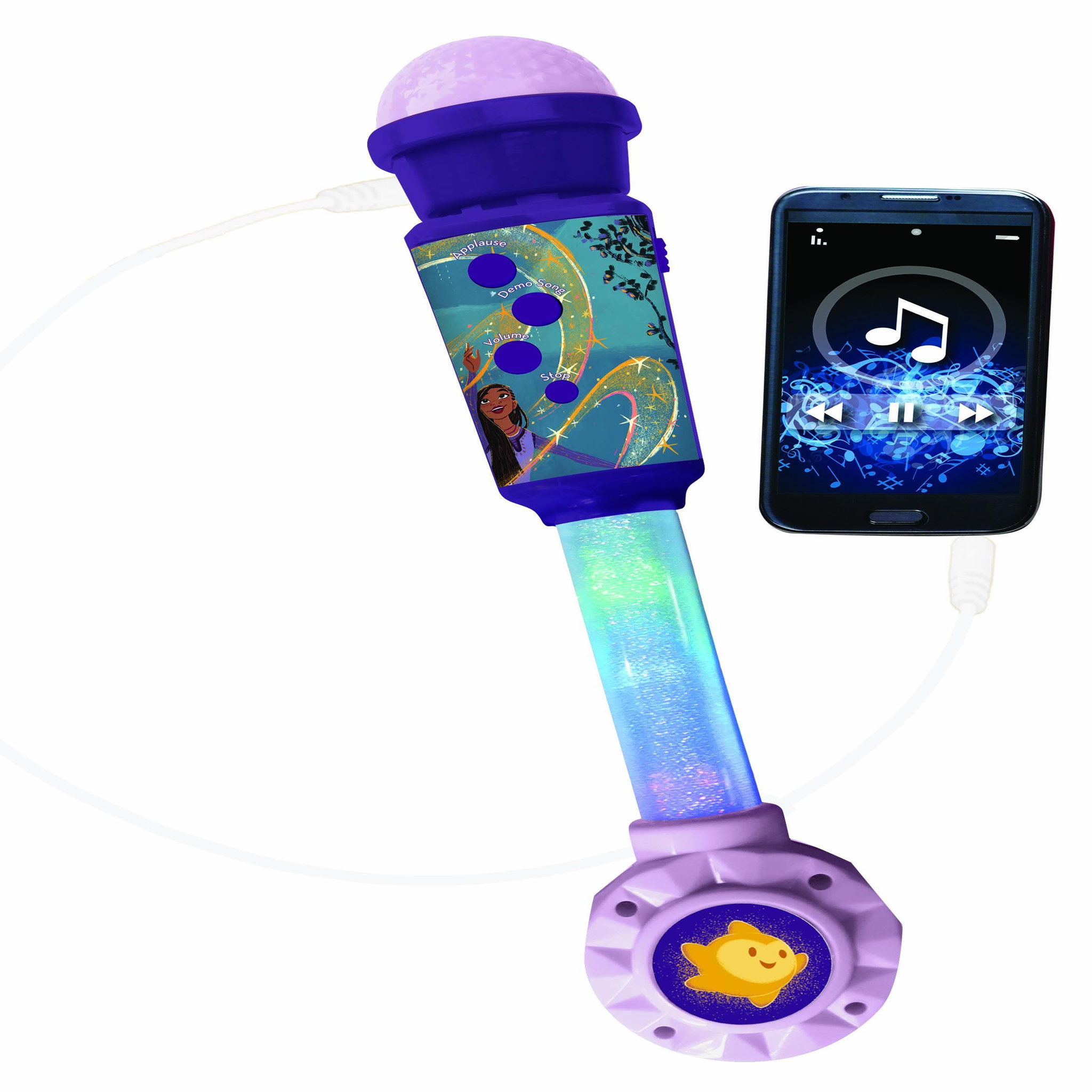 Voir la diapositive 2 : Lexibook Microphone Wish avec tube lumineux et enceinte