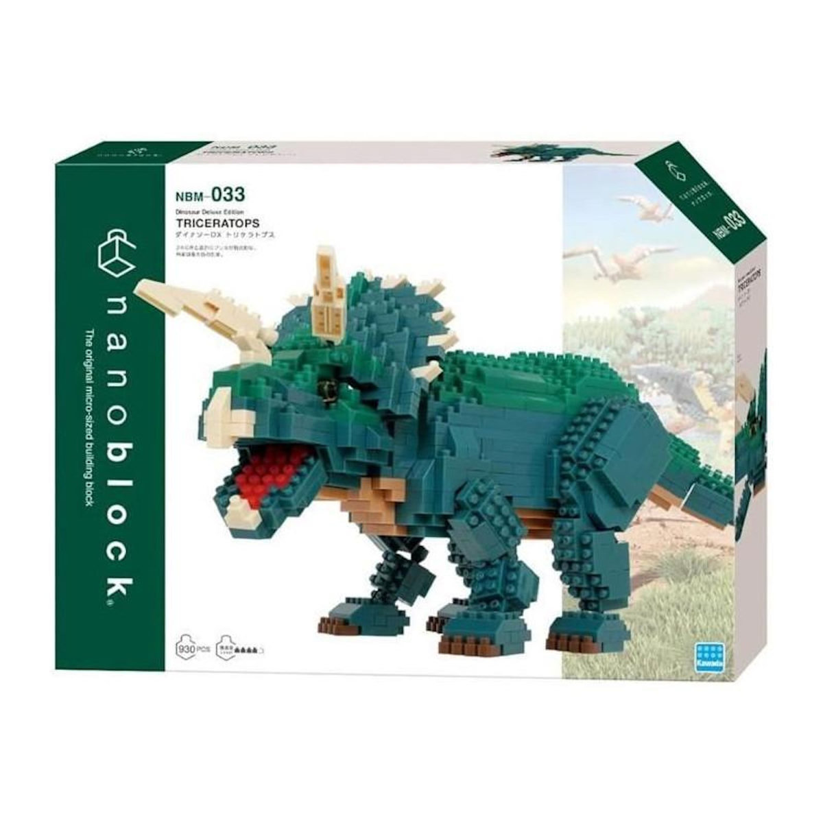 BANDAI Figurine en briques - BANDAI - NANOBLOCK - Triceratops Deluxe - 930 pcs