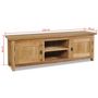 Voir la diapositive 6 : VIDAXL Meuble TV teck massif 120x30x40 cm