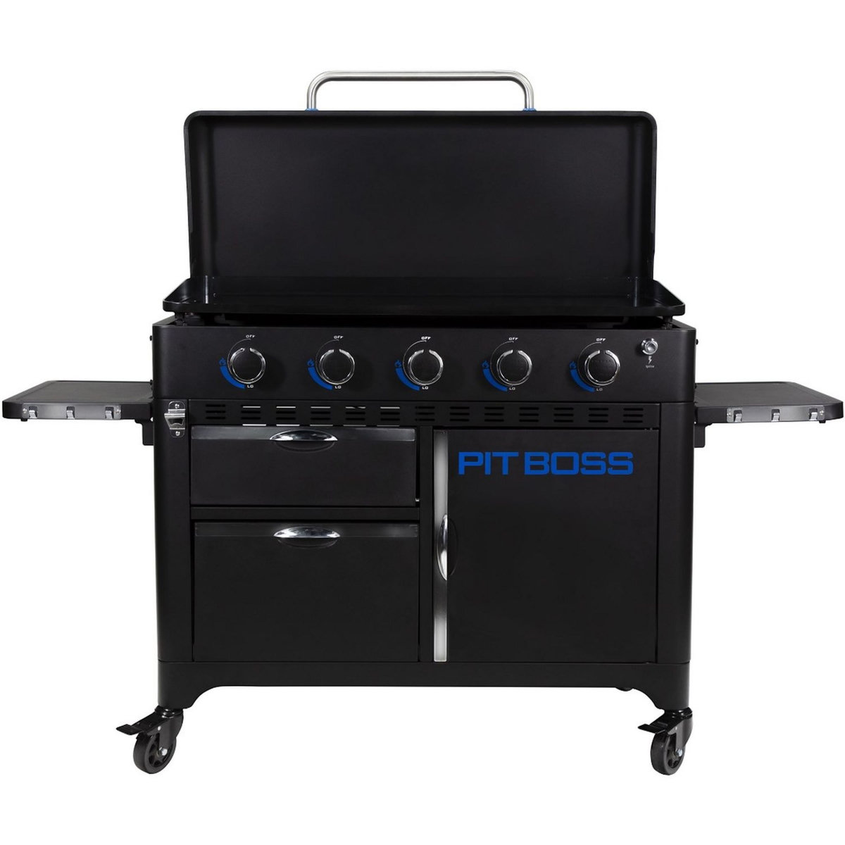 PIT BOSS Plancha gaz sur chariot - 5 brûleurs -Acier/Céramique - PIT BOSS ULTIMATE