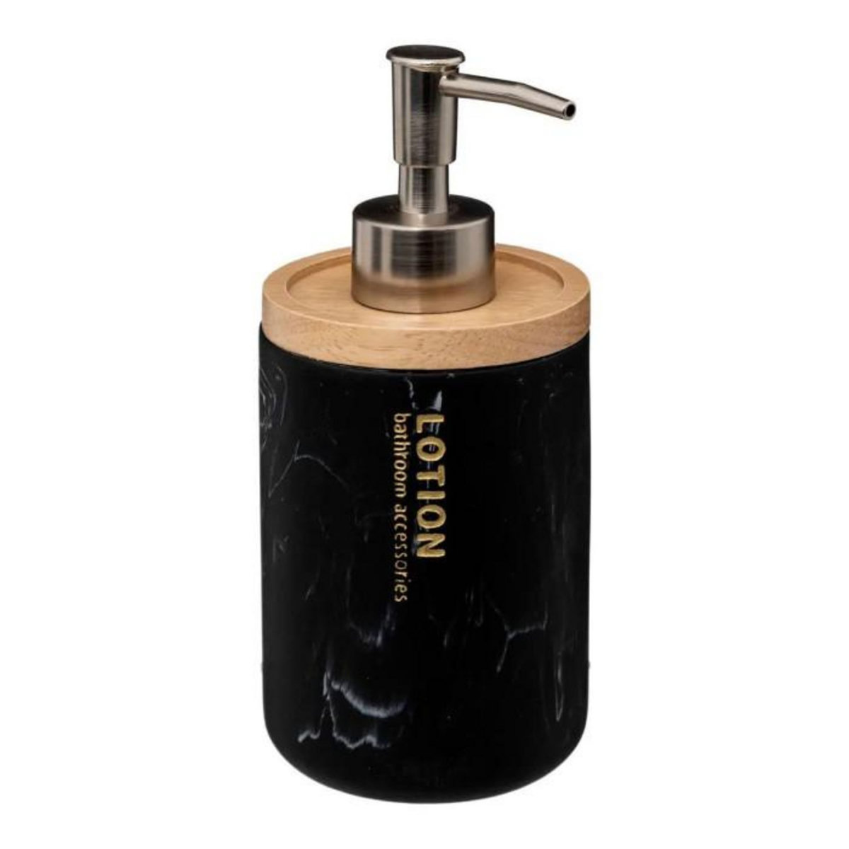 FIVE Distributeur de Savon en Bambou  Léa  17cm Noir