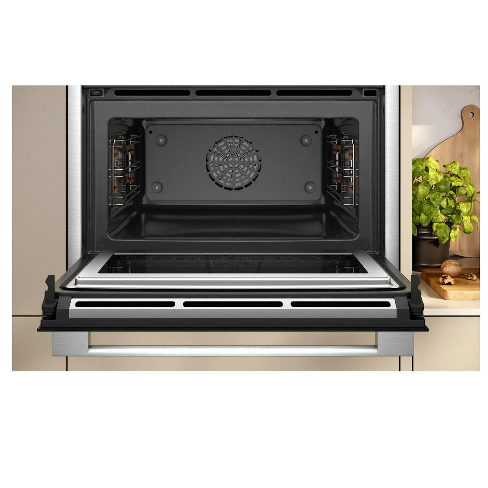 Voir la diapositive 2 : Neff Four combiné mo intégrable 45l inox - c24ms31n0