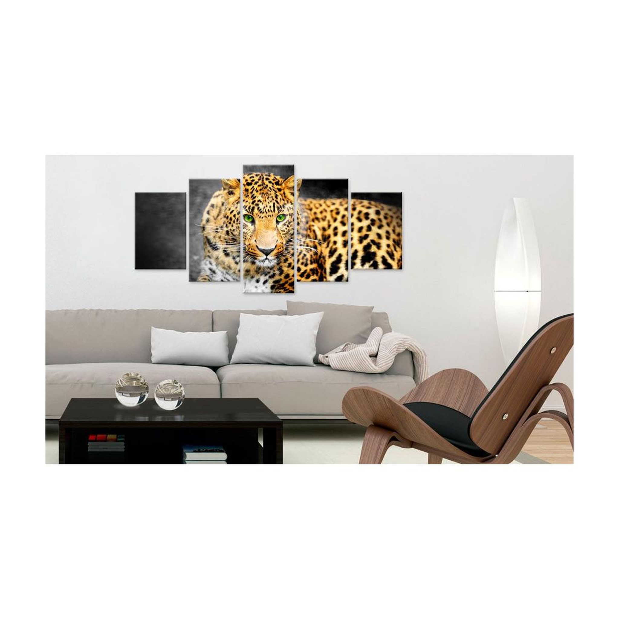 Voir la diapositive 2 : Paris Prix Tableau Imprimé  Green Eyed Leopard