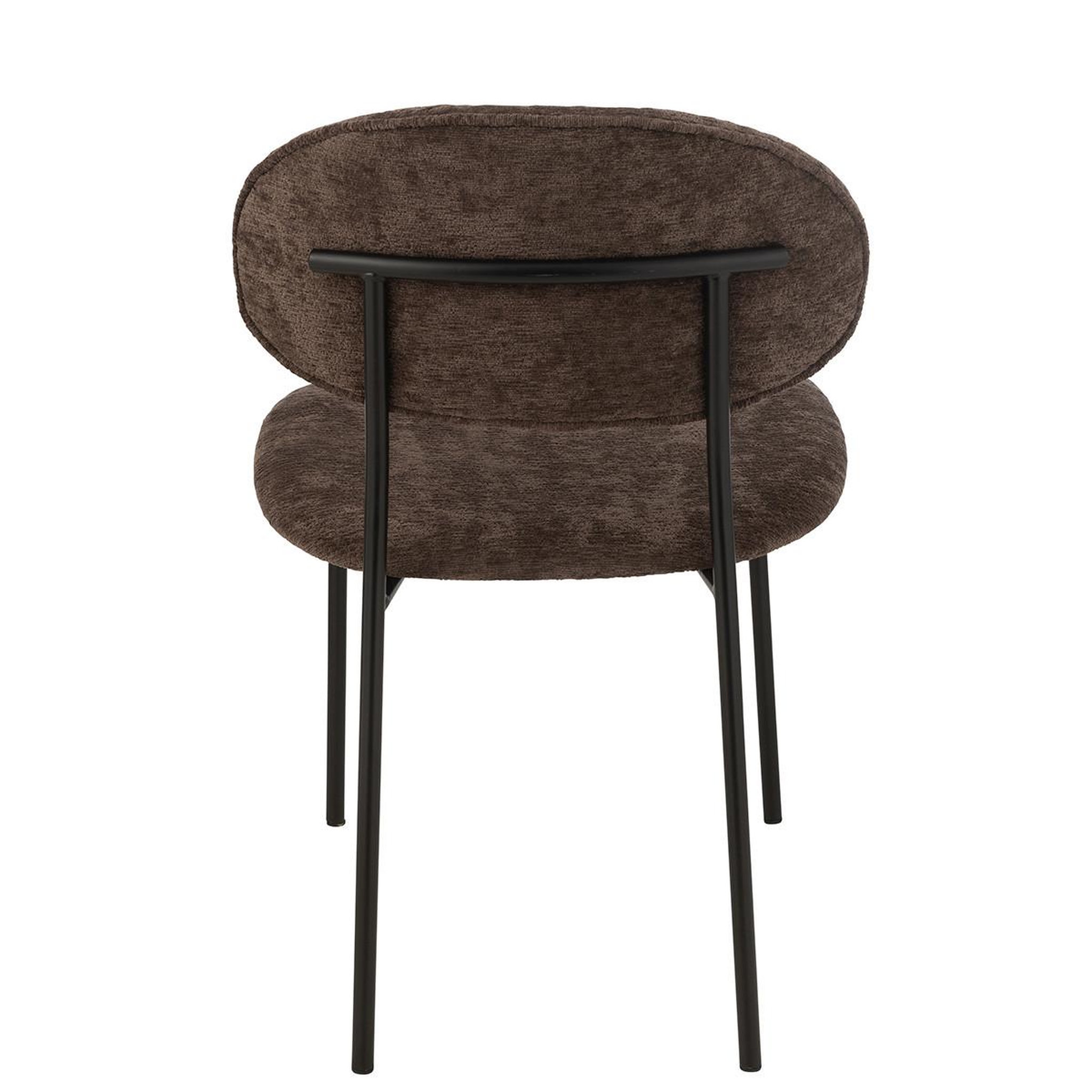 Voir la diapositive 4 : J-LINE Chaise design  anise  82cm marron foncé