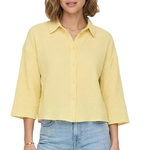 JACQUELINE DE YONG Chemise Jaune Femme JDY Theis Life 3/4. Coloris disponibles : Jaune