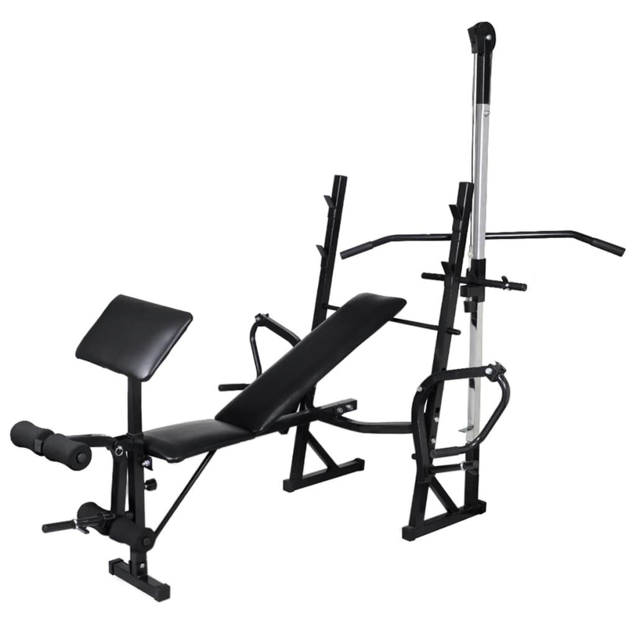 Voir la diapositive 2 : VIDAXL Banc d'entraînement avec support de poids jeu d'halteres 30,5kg