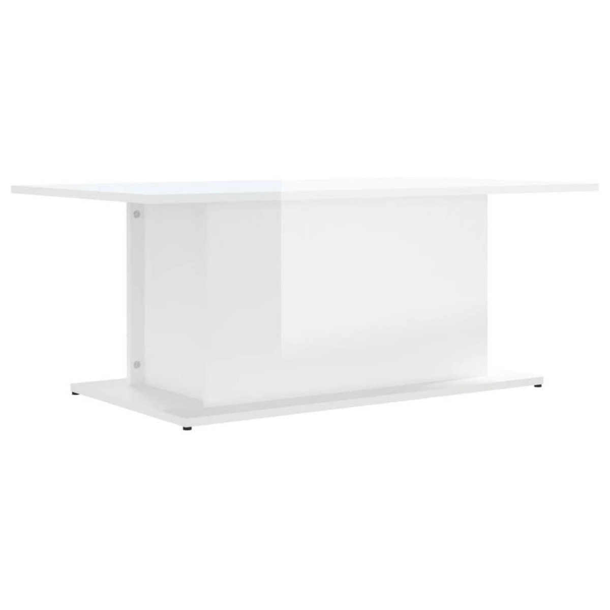 VIDAXL Table basse blanc brillant 102x55,5x40 cm bois d'ingenierie