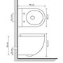 Voir la diapositive 6 : VIDAXL Toilette murale sans bord a fonction de bidet Ceramique Blanc