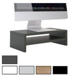 IDIMEX Support d'écran d'ordinateur DISPLAY, en mélaminé. Coloris disponibles : Blanc, Marron, Noir