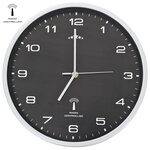 VIDAXL Horloge murale radioguidee avec mouvement a quartz 31 cm Noir