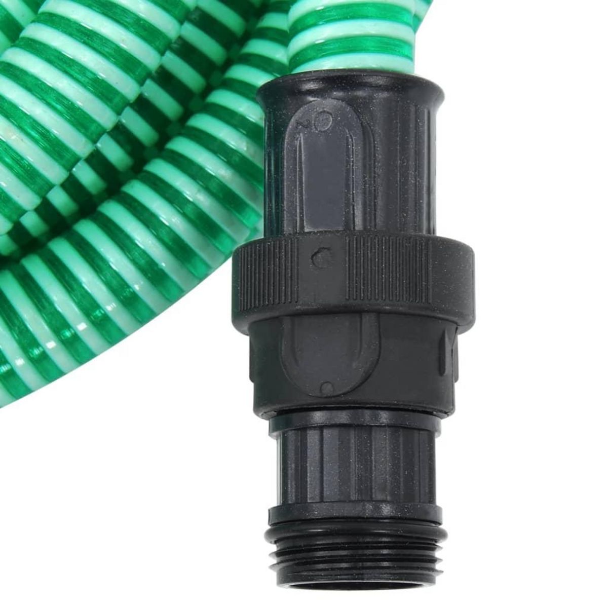 VIDAXL Tuyau d'aspiration avec raccords en PVC vert 1  4 m PVC