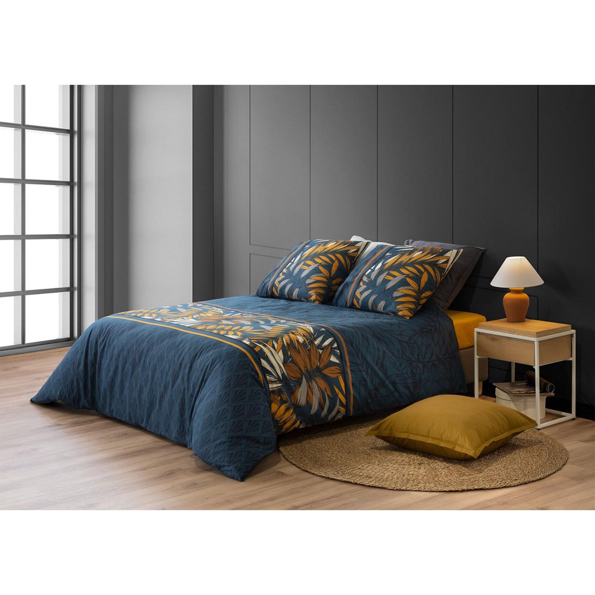 ATELIER DU COTON Parure housse de couette 100%coton 57fils salva