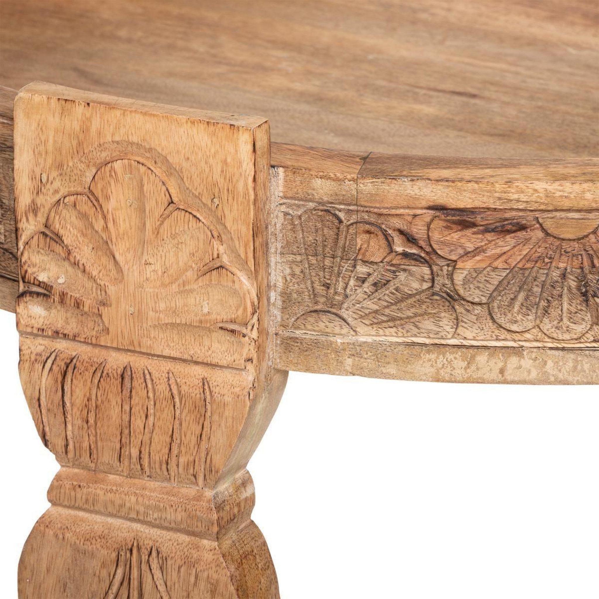 Voir la diapositive 3 : ATMOSPHERA Table d'appoint en bois  gypsy  75cm naturel
