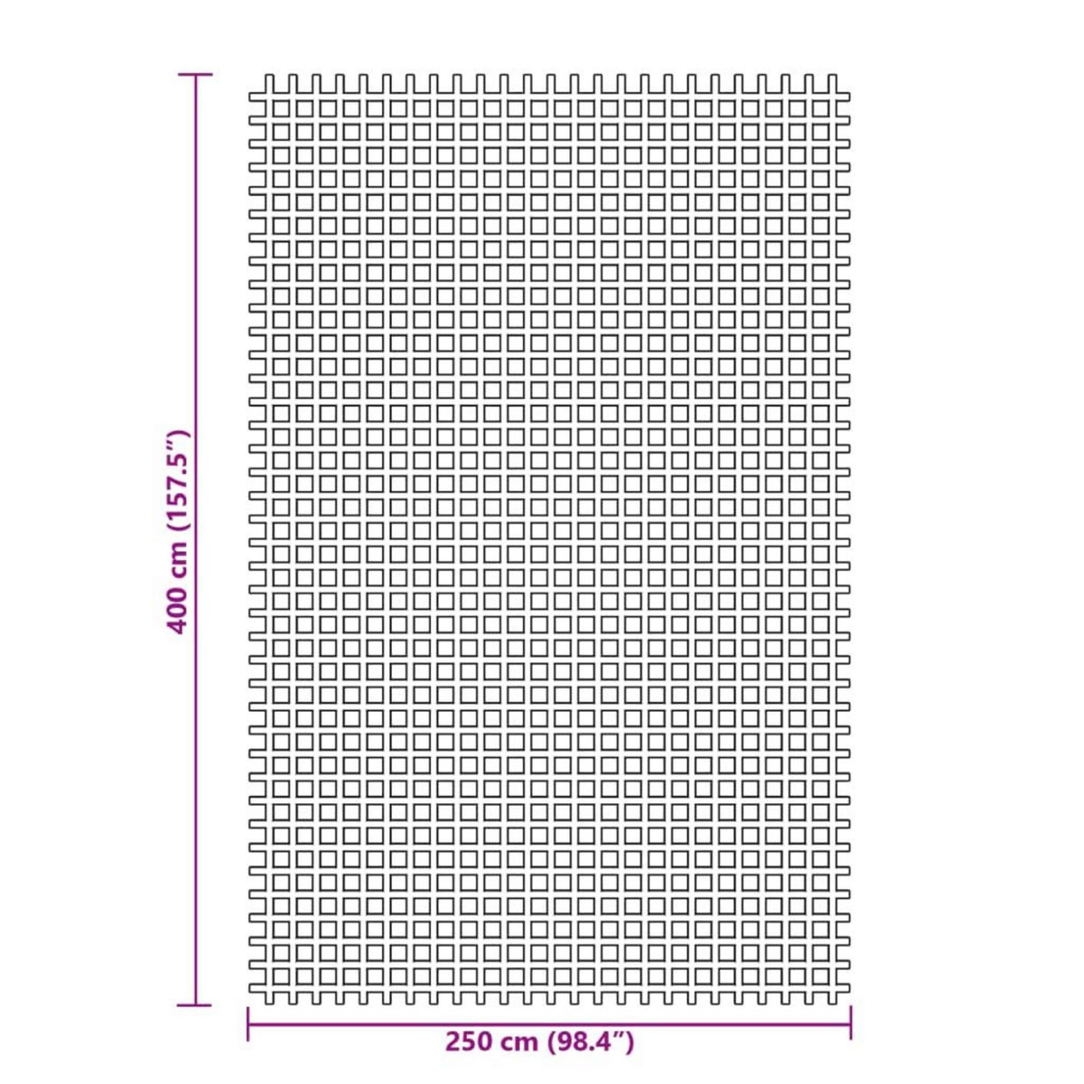 VIDAXL Tapis de tente bleu 4x2,5 m