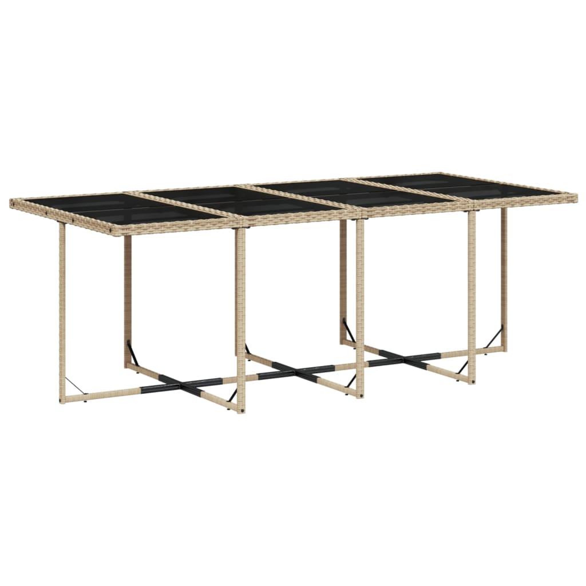 Voir la diapositive 3 : VIDAXL Ensemble a manger de jardin et coussins 9 pcs beige Poly rotin