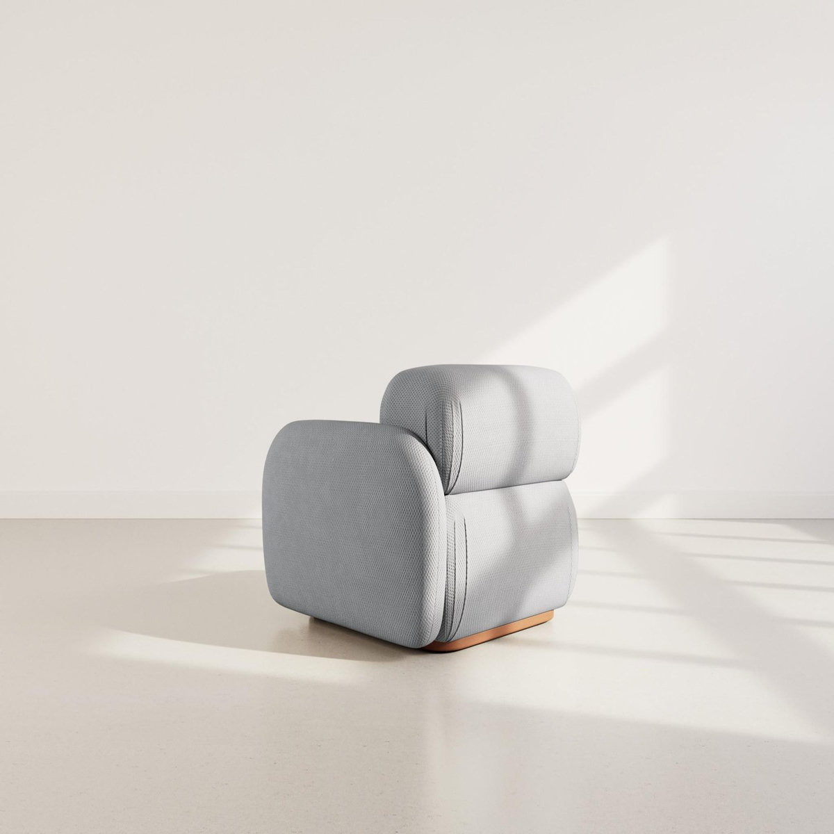 LISA DESIGN Penelope - module d'assise droit en velours texturé