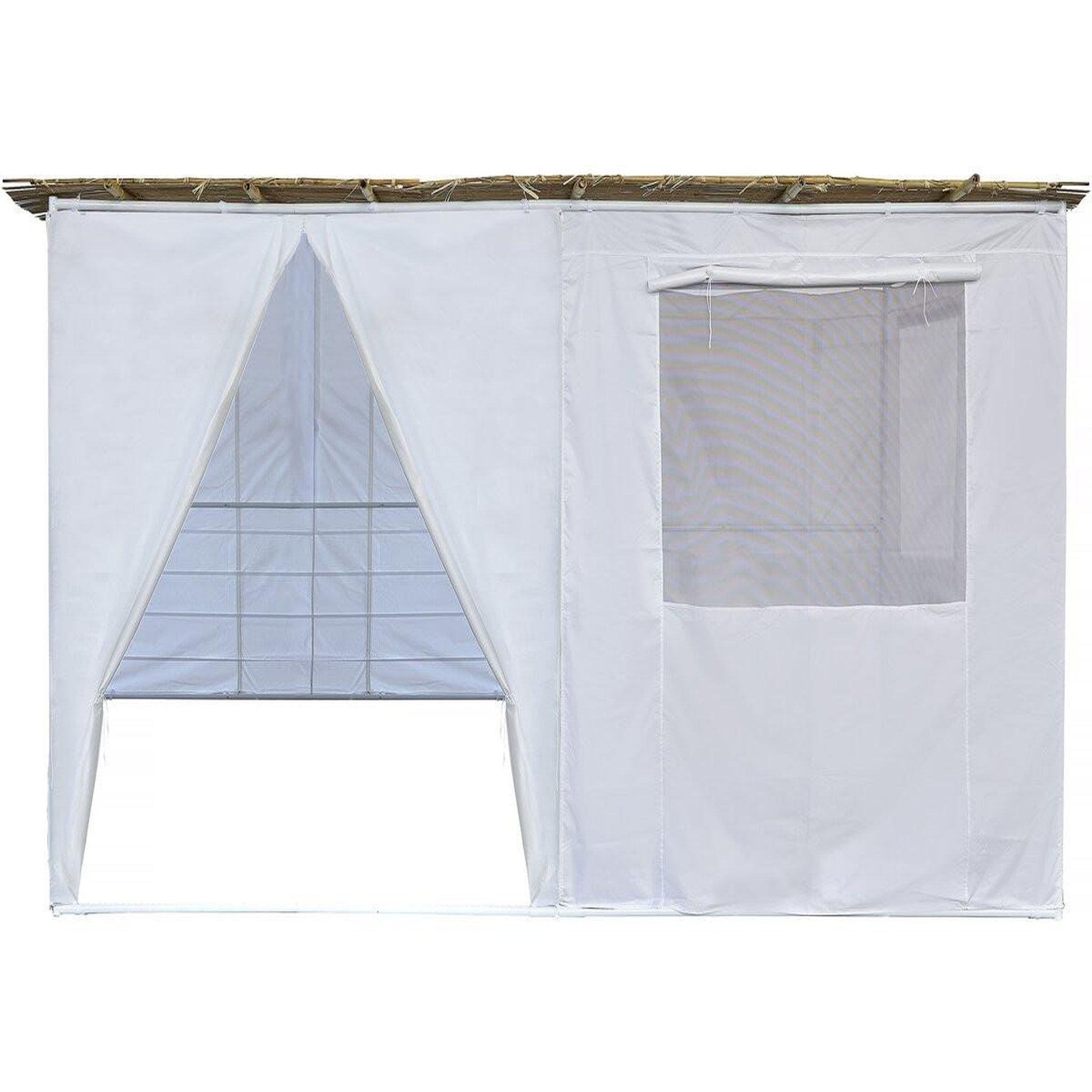 Habitat et Jardin Souccah en Kit NINA ajustable - 4 x 3 - 4 Rouleaux de bambou et 15 tasseaux de bambou