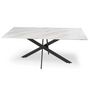 Voir la diapositive 2 : Paris Prix Table de Repas Design  Nalou  180cm Blanc & Noir