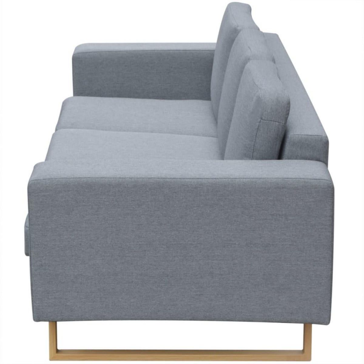 VIDAXL Canape avec 3 places tissu gris clair
