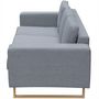 Voir la diapositive 3 : VIDAXL Canape avec 3 places tissu gris clair