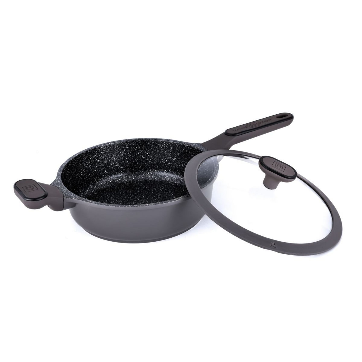 Fortus Sauteuse 28cm gris en fonte d'aluminium avec couvercle