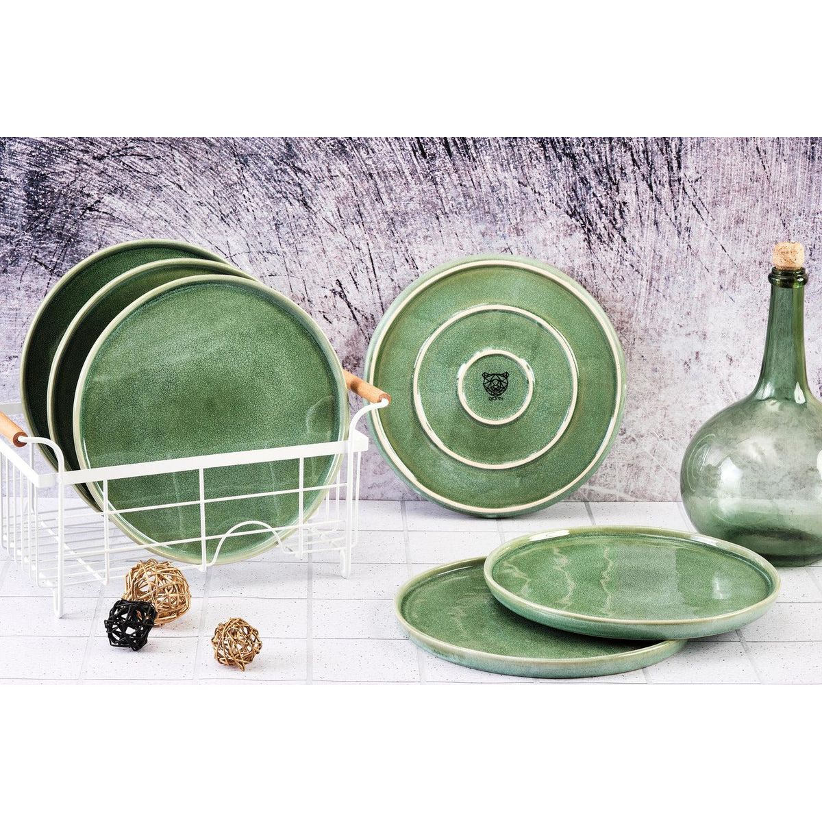 BJORN Assiette MAGMA Ø27cm - 6 pièces - Menthe