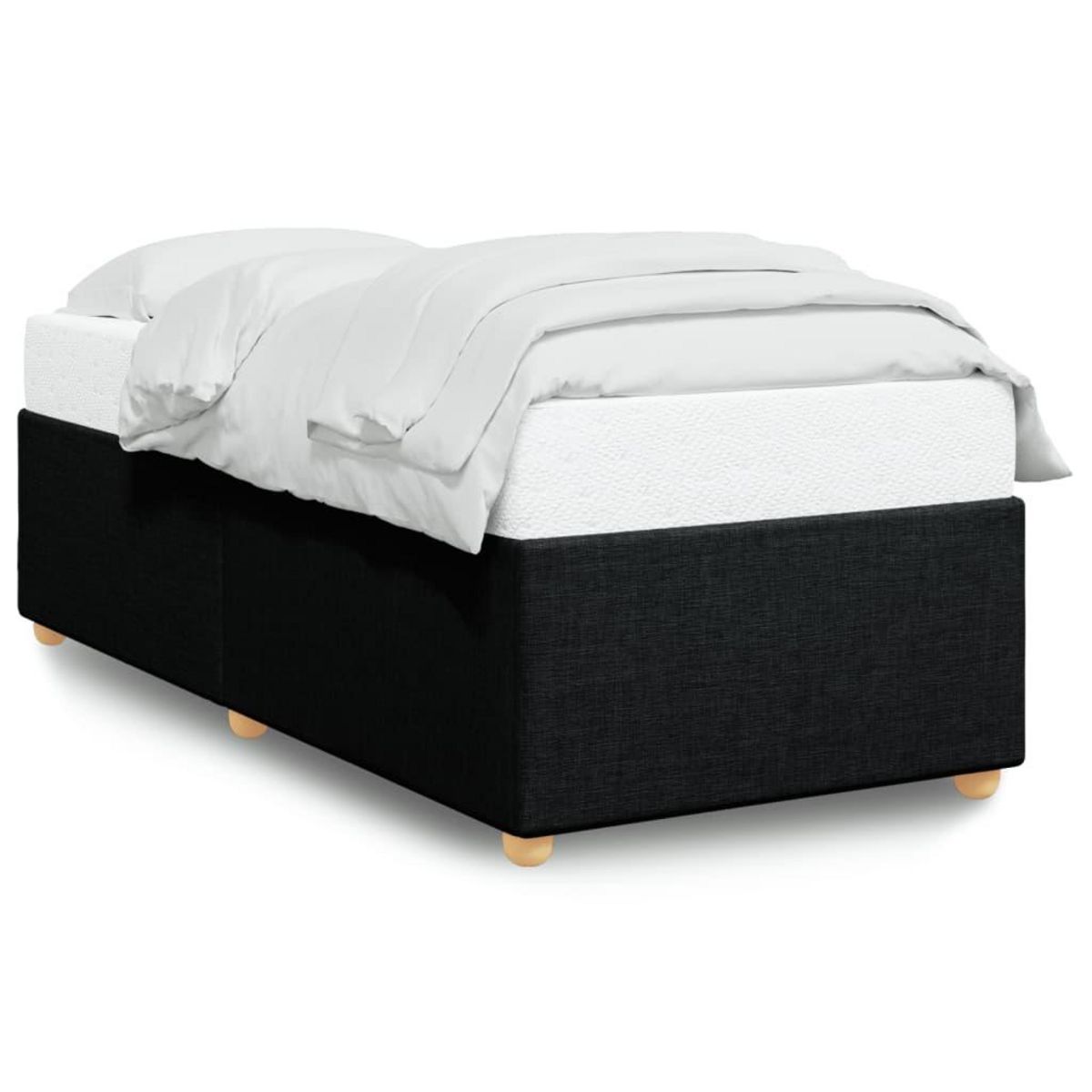 VIDAXL Cadre de lit sans matelas noir 90x200 cm tissu