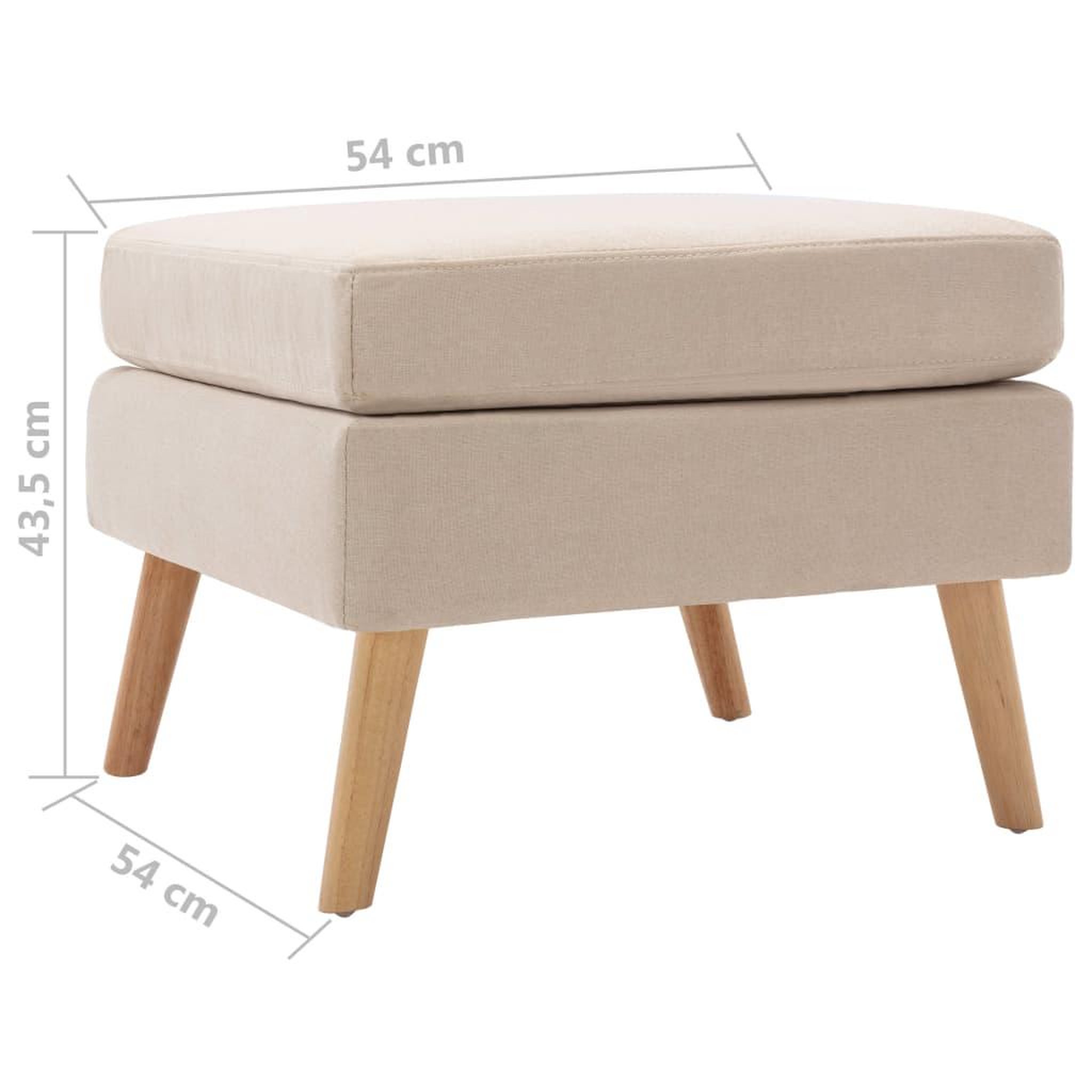 Voir la diapositive 5 : VIDAXL Repose-pied Creme Tissu