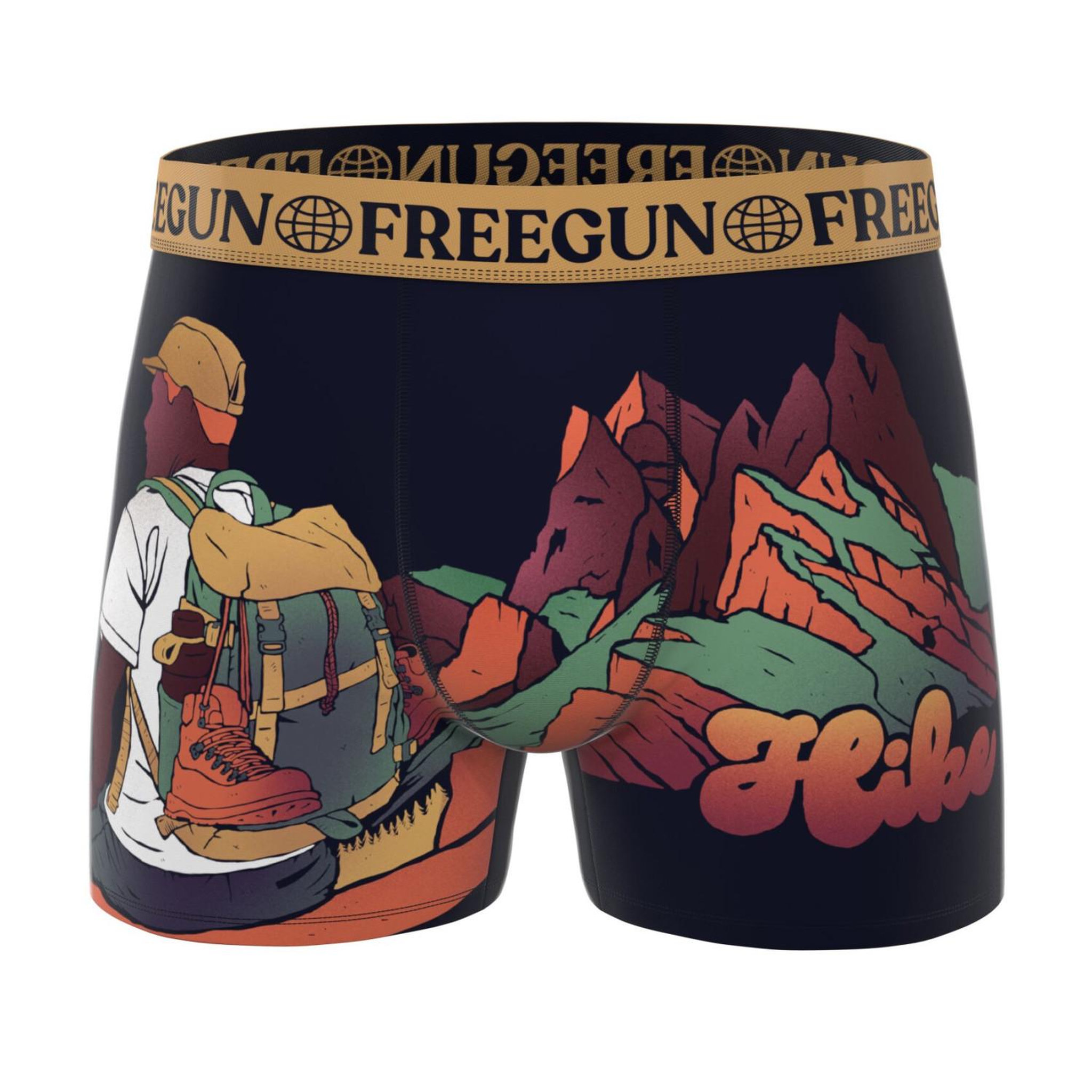 Voir la diapositive 5 : FREEGUN Lot de 5 boxers homme Retro Summer