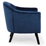 Voir la diapositive 4 : Paris Prix Fauteuil Scandinave Velours  Lopy  79cm Bleu