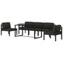 Voir la diapositive 3 : VIDAXL Salon de jardin 6 pcs avec coussins Aluminium Anthracite