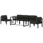 Voir la diapositive 3 : VIDAXL Salon de jardin 6 pcs avec coussins Aluminium Anthracite