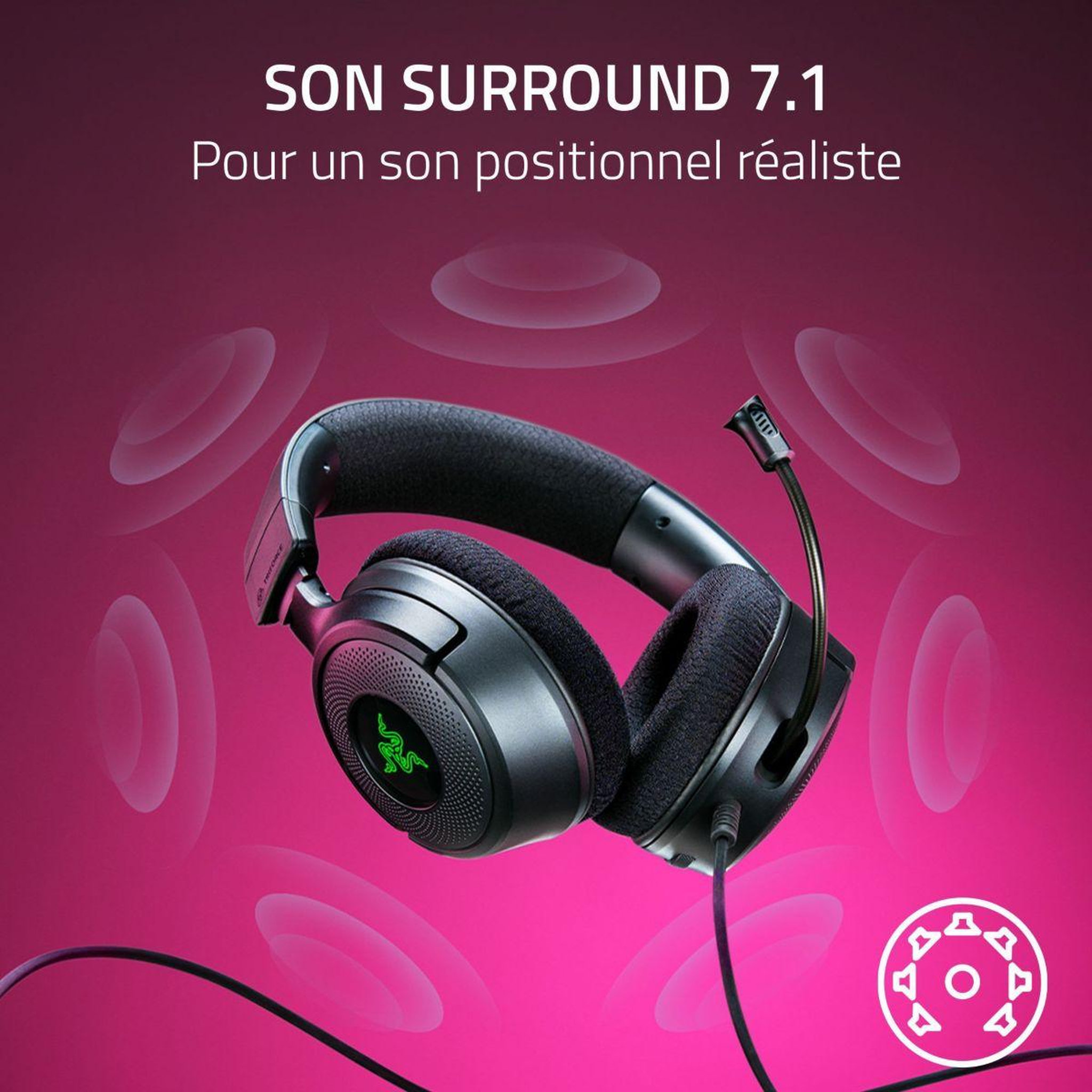 Voir la diapositive 5 : Razer Casque gamer Kraken V4 X