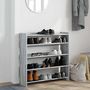 Voir la diapositive 3 : VIDAXL Etagere a chaussures sonoma gris 80x25x81 cm bois d'ingenierie