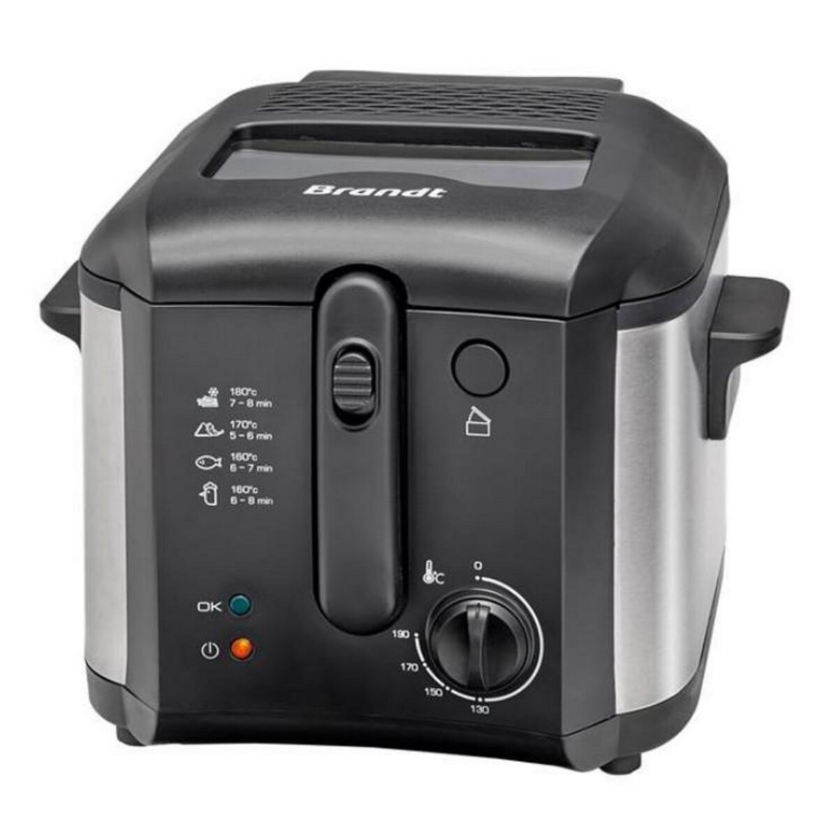 BRANDT Friteuse 2,5l 1600w noir/inox - fri30x